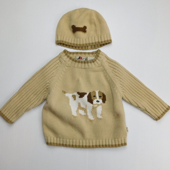 Harry & Me Boys 12 months beagle Dog Sweater & Hat Set - Picture 1 of 9